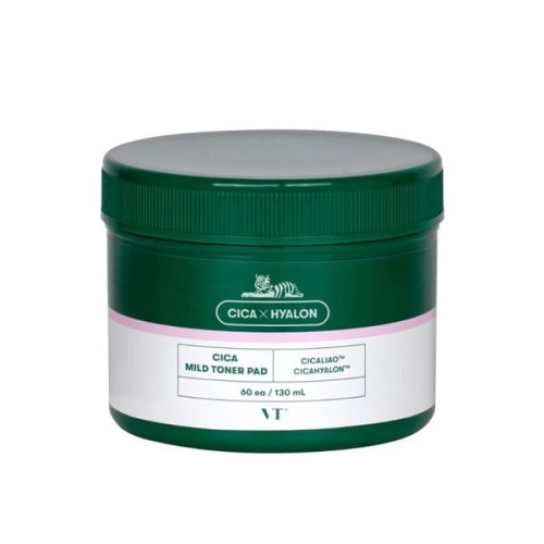 01-VT Cosmetics - CICA Mild Toner Pad - Złuszczające Płatki do Twarzy z Wąkrotą i Kwasem Salicylowym .jpg