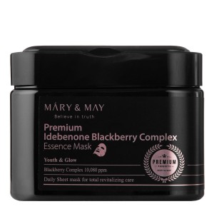 Mary&May Premium Idebenon Blackberry Complex Essence Mask 20 szt - Zestaw Maseczek do Twarzy 20szt
